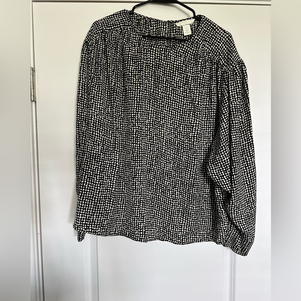 Black and white blouse